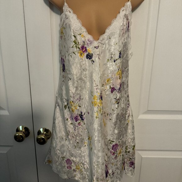 Vintage LA Intimates Nightie Slip Dress Floral Size M - Picture 1 of 10